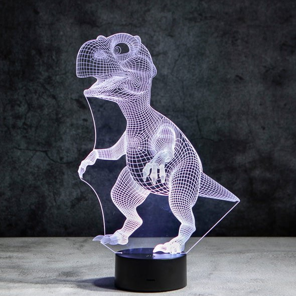 DinoLume 3D Acryl LED Nachtlicht | Baby-Dinosaurier | USB Lampe für Kinderzimmer, Geschenke & Dekoration