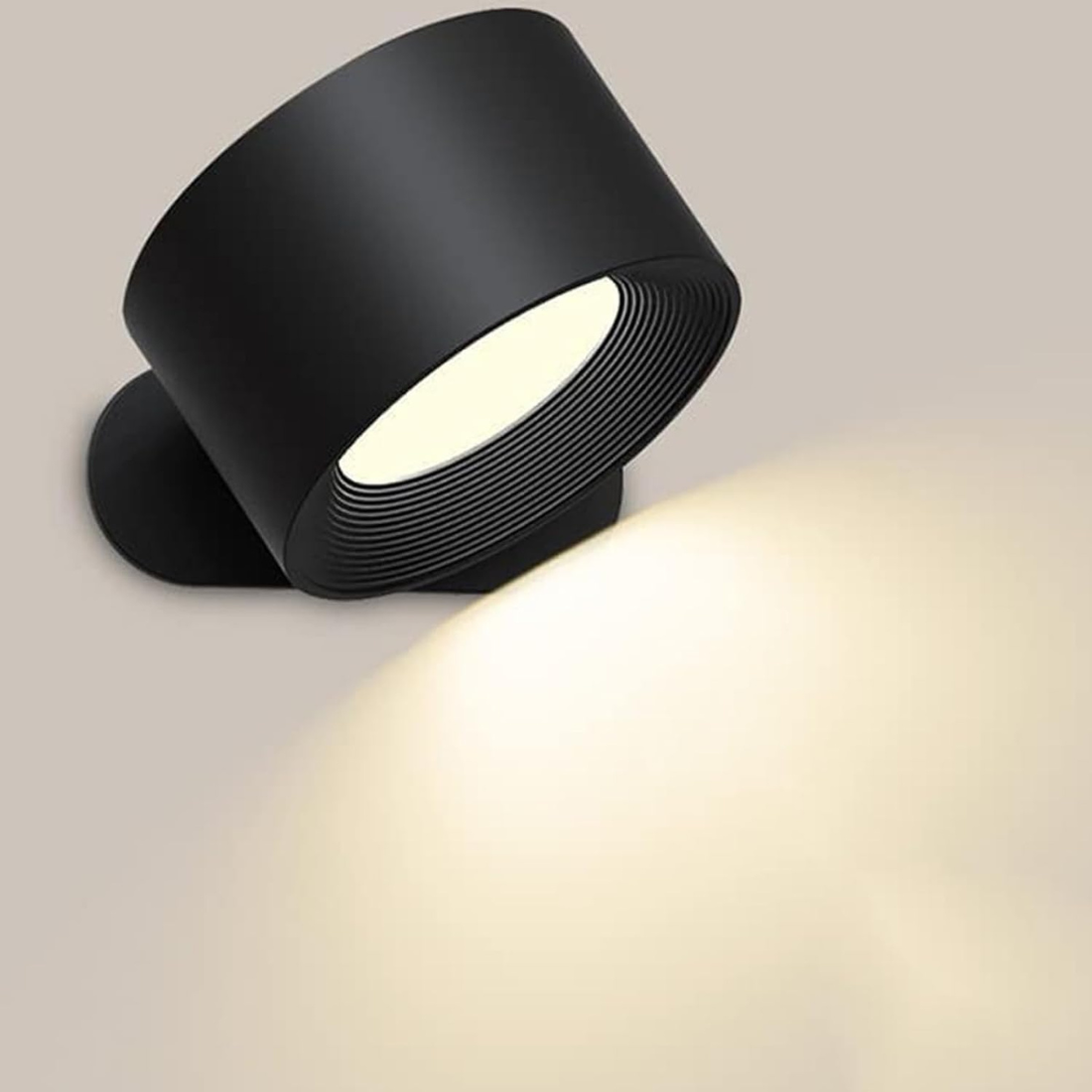 GlowBeam Kabellose LED-Wandlampe | 360° Drehbar | Wiederaufladbar | Flexibles Design für Wohnzimmer & Schlafzimmer