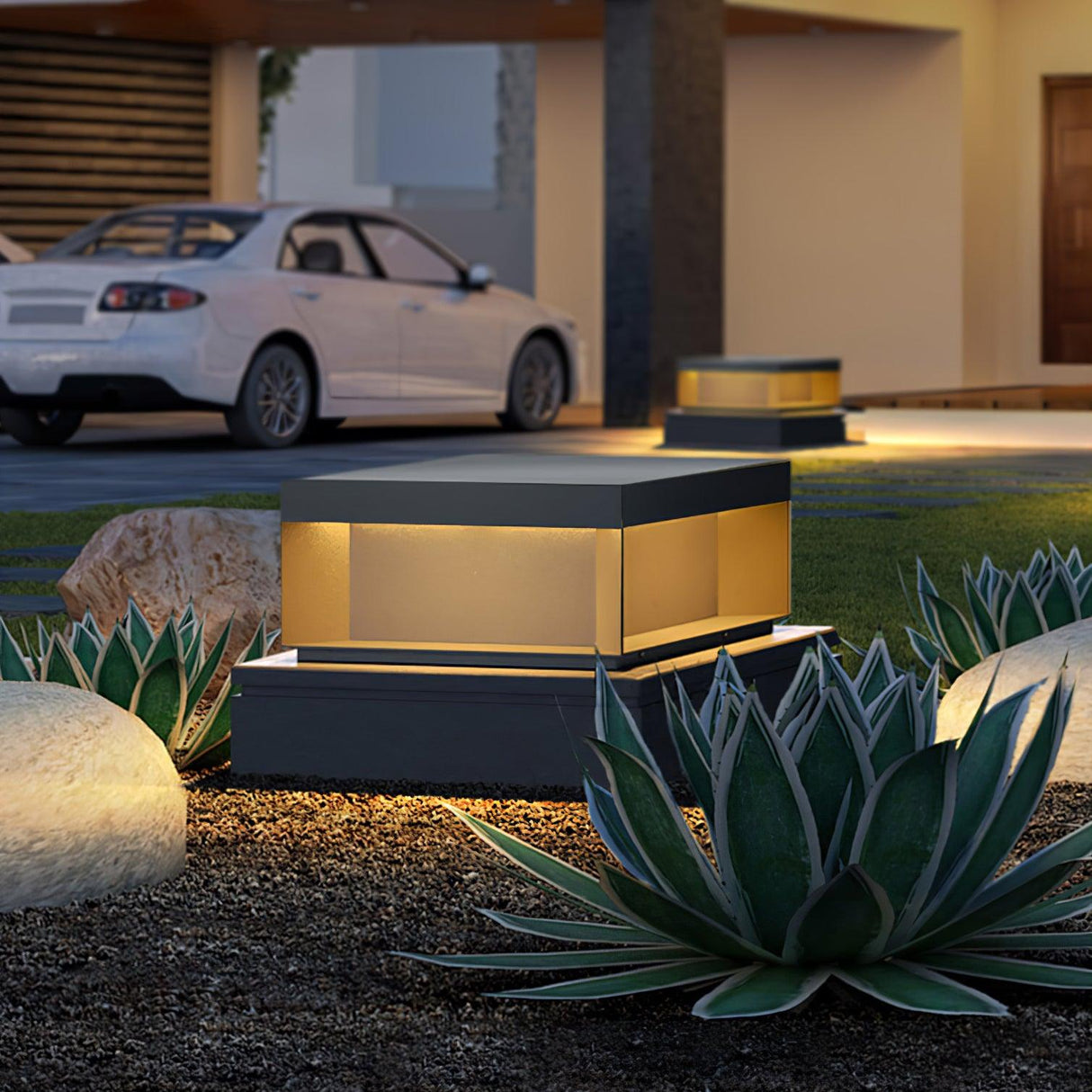 SolaraPost Solar Außenpfostenleuchte | LED Gartenbeleuchtung | Energieeffizient | Wasserdicht | Dekorative Außenbeleuchtung für Garten & Terrasse