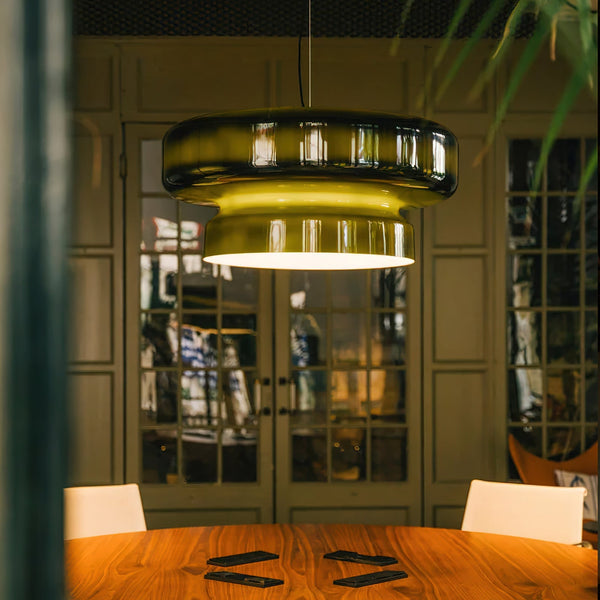 Vetra Glas Hängeleuchte | Handgefertigt | Mundgeblasenes Glas | Luxuriöse Deckenlampe für Wohn- & Esszimmer