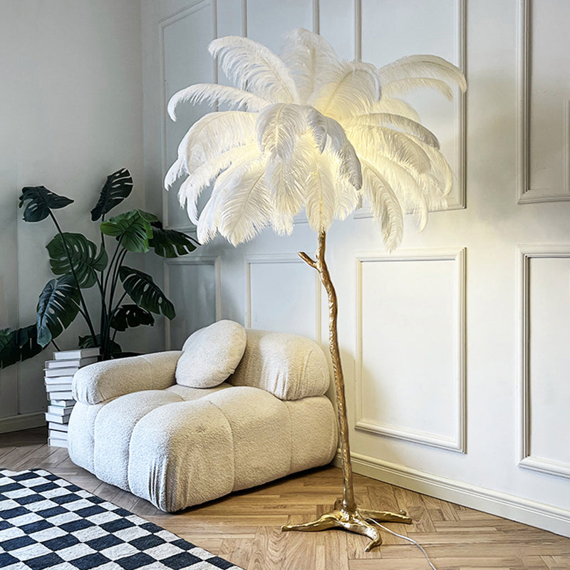 FeatherLuxe Elegante Federlampe | Modernes Design | Deko für Zuhause | Verschiedene Größen