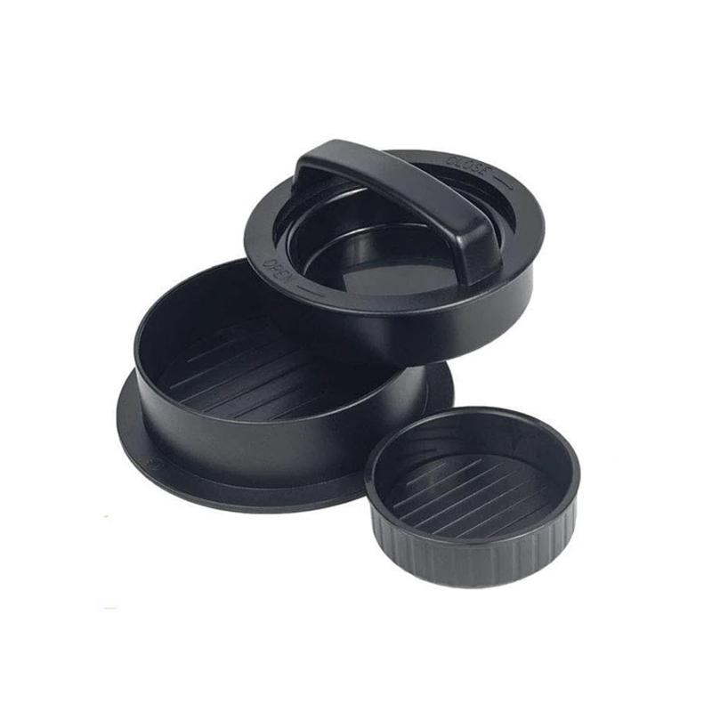 BurgerBuddy 3-in-1 Hamburger Presse | Gefüllte Patty Maker | Perfekt für BBQ & Zuhause | Einfach & Praktisch