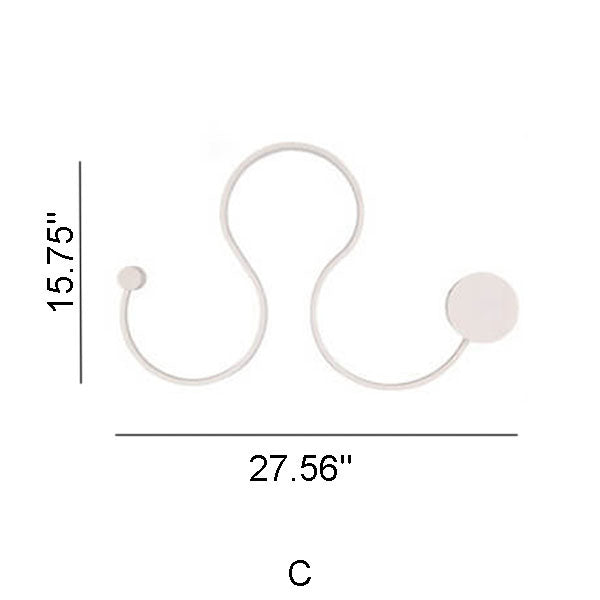 Serpenta Moderne LED Wandlampe | Aluminium | Geschwungenes Design | Dimmbar | Stilvolle Beleuchtung