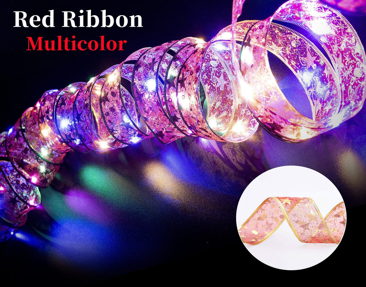 LumiRibbon Weihnachtsband Feenlicht | Weihnachtsdekoration | DIY Lichterband | Deko für Zuhause | 2023 Weihnachten Dekor