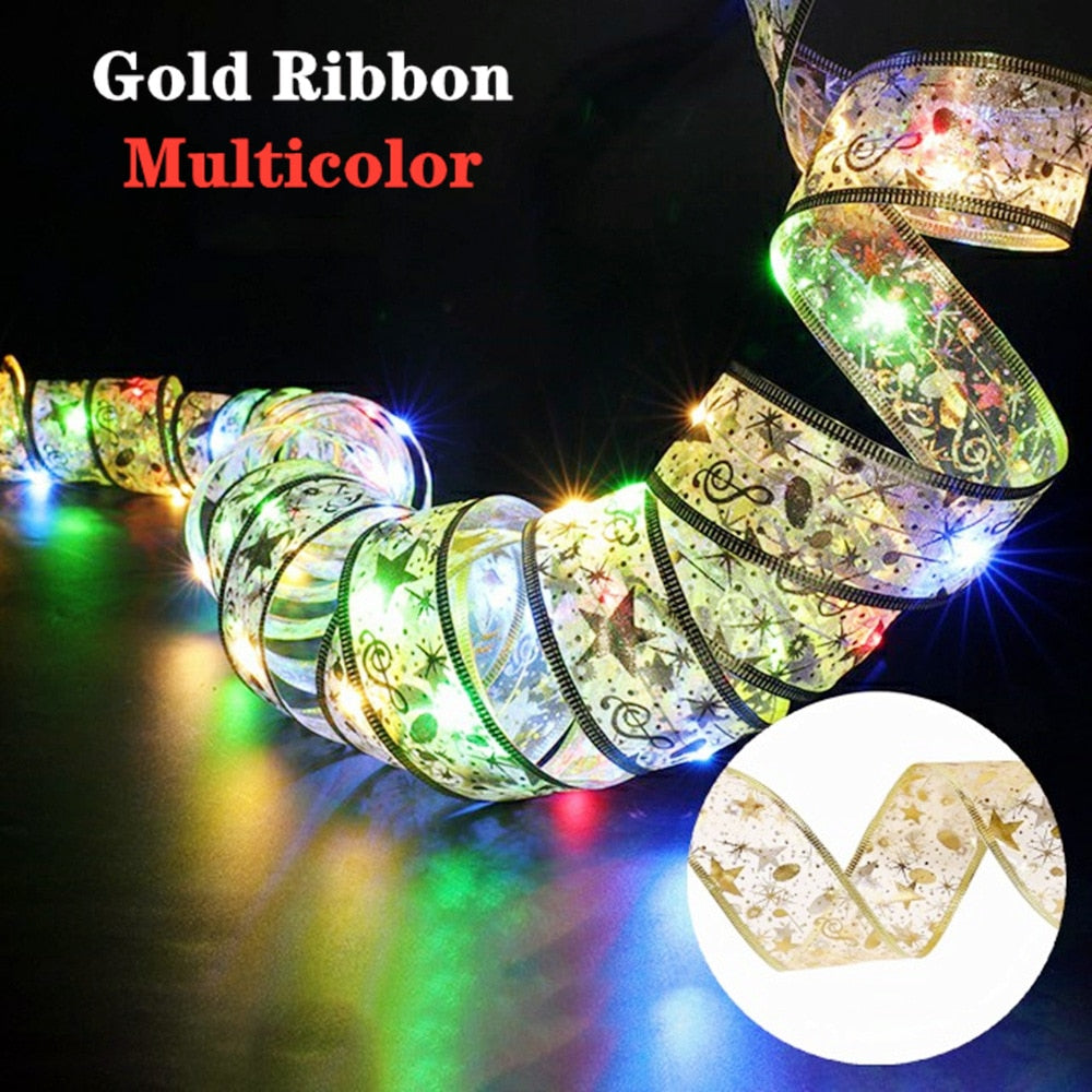LumiRibbon Weihnachtsband Feenlicht | Weihnachtsdekoration | DIY Lichterband | Deko für Zuhause | 2023 Weihnachten Dekor