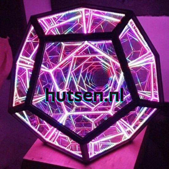 InfinityLoom Dodekaeder Farbkunstlicht | Unendliches LED-Stimmungslicht | Modernes Design | Dekorativ