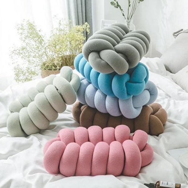 Knotara Cocoon Twist Kissen | Weiches Knoten-Design | Deko- & Komfortkissen für Wohn- & Schlafzimmer
