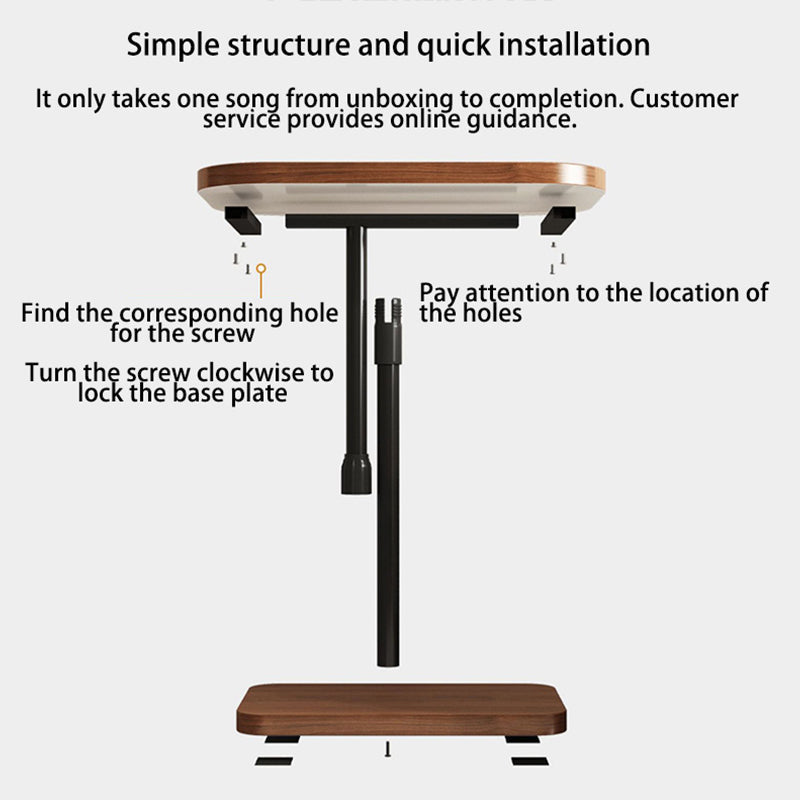 UrbanEdge Rechteckiger Beistelltisch | Beweglich | MDF & Eisen | 1 Ablage | Modernes Design für Wohnzimmer