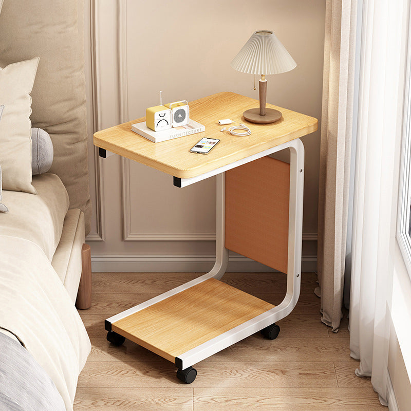 UrbanEdge Rechteckiger Beistelltisch | Beweglich | MDF & Eisen | 1 Ablage | Modernes Design für Wohnzimmer