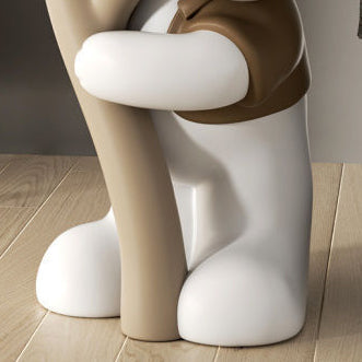 BearBloom Art Deco Beistelltisch | Harz-Design | 1 Ablage | Stilvoll für Wohnzimmer