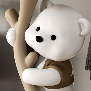 BearBloom Art Deco Beistelltisch | Harz-Design | 1 Ablage | Stilvoll für Wohnzimmer