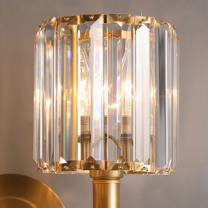 Calyrix Vintage Kristall Wandleuchte | Elegantes Design | Kristallglas | Wandlampe für Wohnzimmer | Deko für Zuhause
