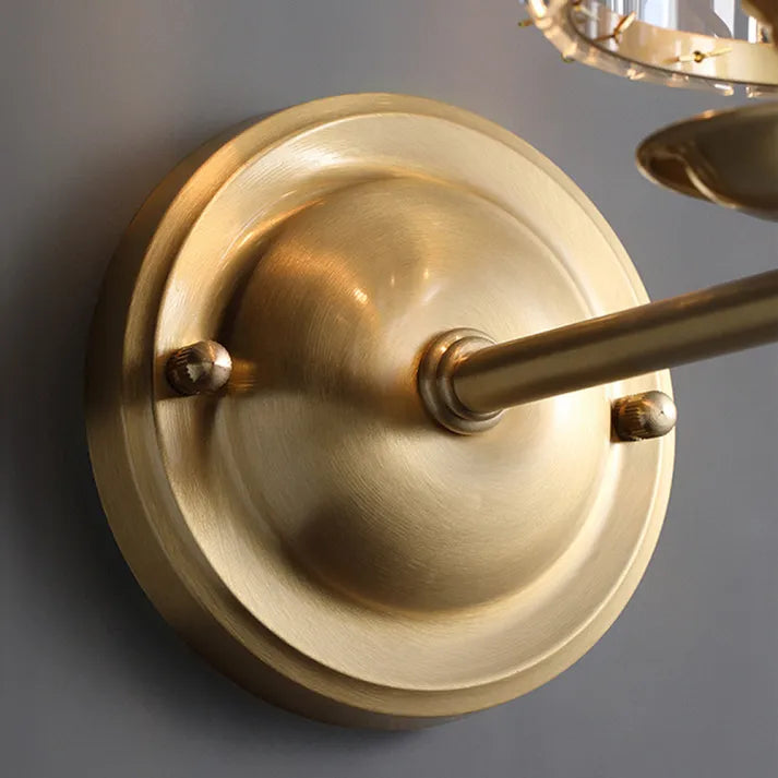 Calyrix Vintage Kristall Wandleuchte | Elegantes Design | Kristallglas | Wandlampe für Wohnzimmer | Deko für Zuhause