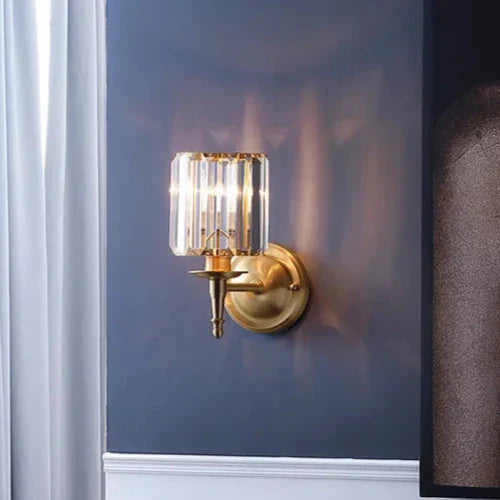 Calyrix Vintage Kristall Wandleuchte | Elegantes Design | Kristallglas | Wandlampe für Wohnzimmer | Deko für Zuhause