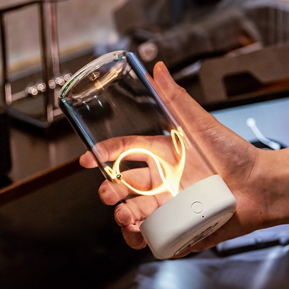 NanoLum Magnetische Mini-Tischlampe | Modernes Design | Kabellos | Stimmungslicht | Perfekte Deko für Zuhause