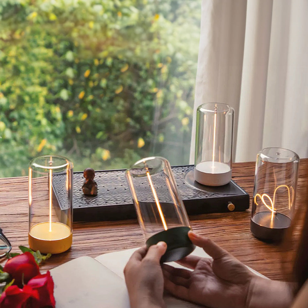 NanoLum Magnetische Mini-Tischlampe | Modernes Design | Kabellos | Stimmungslicht | Perfekte Deko für Zuhause