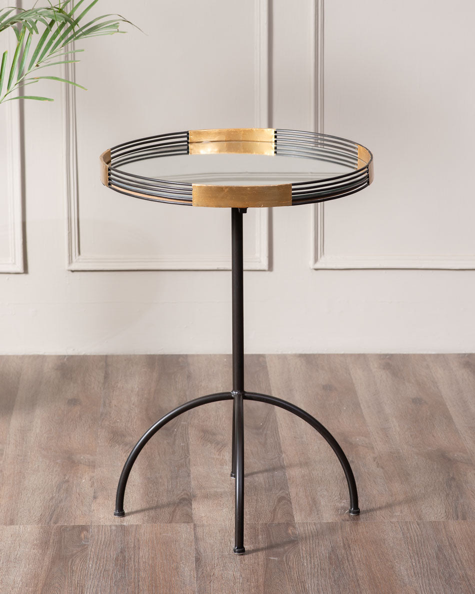 GlintSide Spiegel-Nebentisch im Richmond-Design | Moderner Beistelltisch | Elegante Wohnkultur