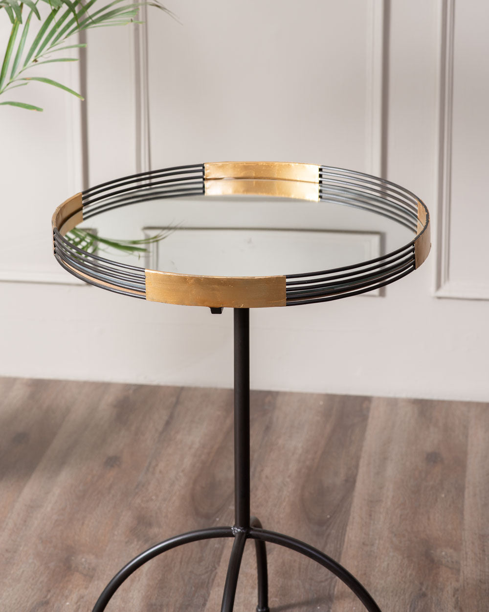 GlintSide Spiegel-Nebentisch im Richmond-Design | Moderner Beistelltisch | Elegante Wohnkultur