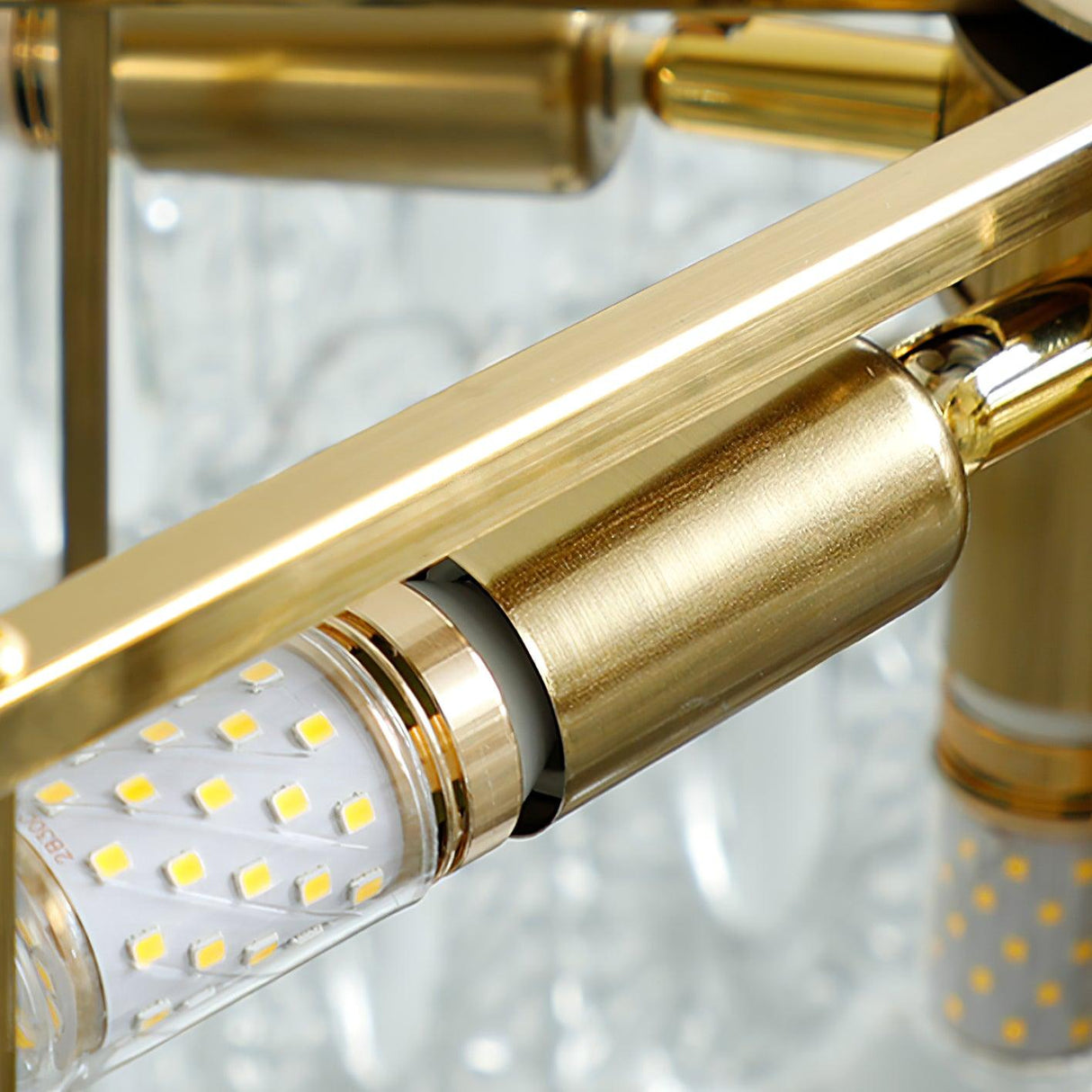 VeraLuxe Decorative Glass Round Chandelier | Elegante Deckenleuchte | Luxus Kronleuchter | Deko für Zuhause