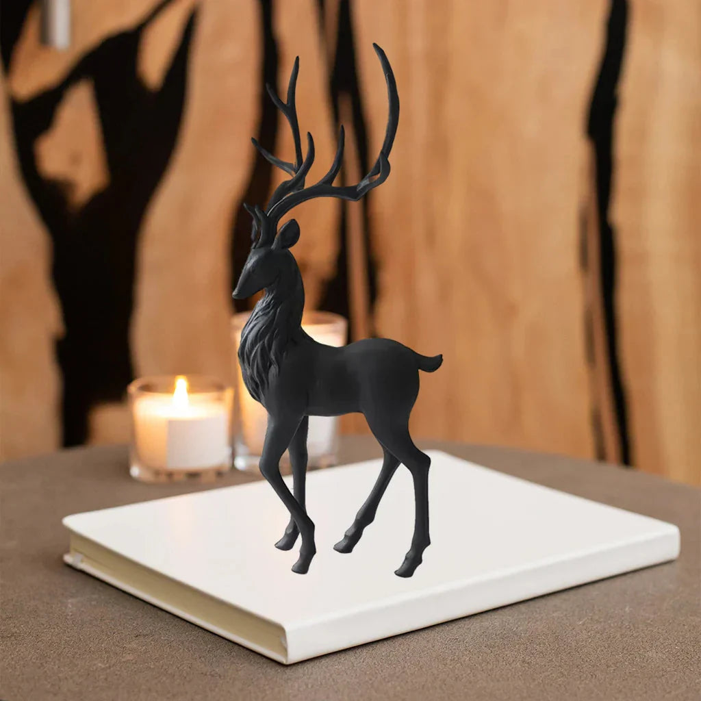RegalDeer Rentier Skulptur | Dekorative Ornamente | Handwerkskunst für Wohnzimmer | Moderne Wohnkultur
