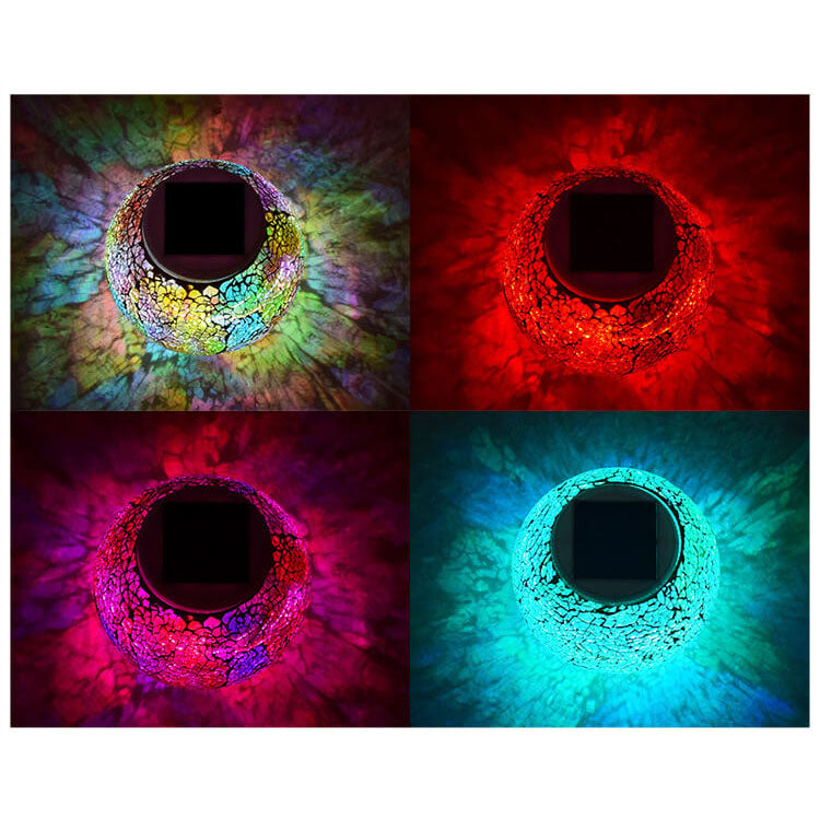 SolarArt Gartenleuchte | Kreatives Design aus Buntglas | LED Solar | Outdoor Beleuchtung