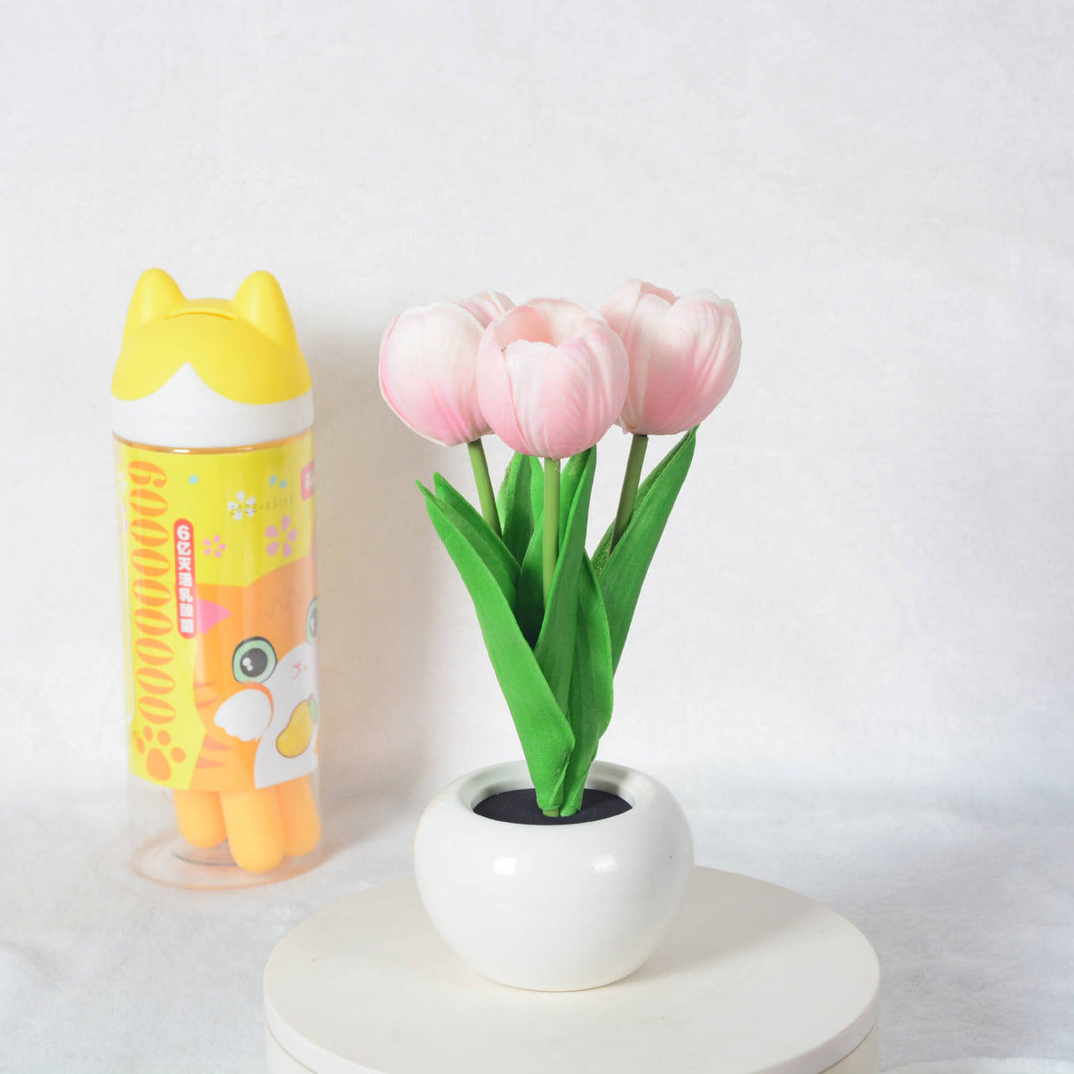 BlossomGlow LED Nachtlicht Tischlampe | Kreatives Blumen-Design | Tulpe & Pfingstrose | Stimmungslicht