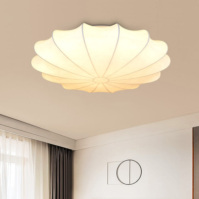 LumoNova Minimalistische Runde Deckenleuchte | Faux-Seide Design | 1/3/5 Licht | Skandinavischer Stil