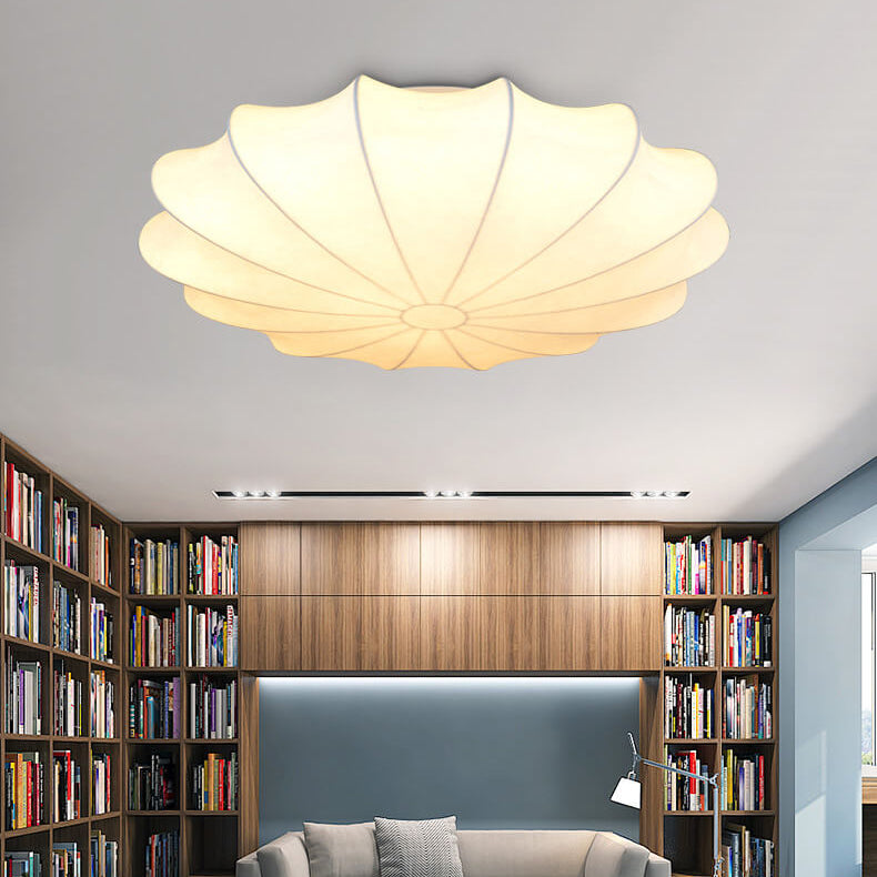 LumoNova Minimalistische Runde Deckenleuchte | Faux-Seide Design | 1/3/5 Licht | Skandinavischer Stil