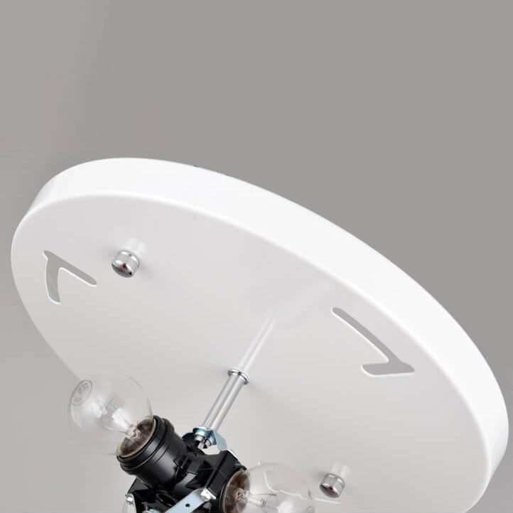 LumoNova Minimalistische Runde Deckenleuchte | Faux-Seide Design | 1/3/5 Licht | Skandinavischer Stil