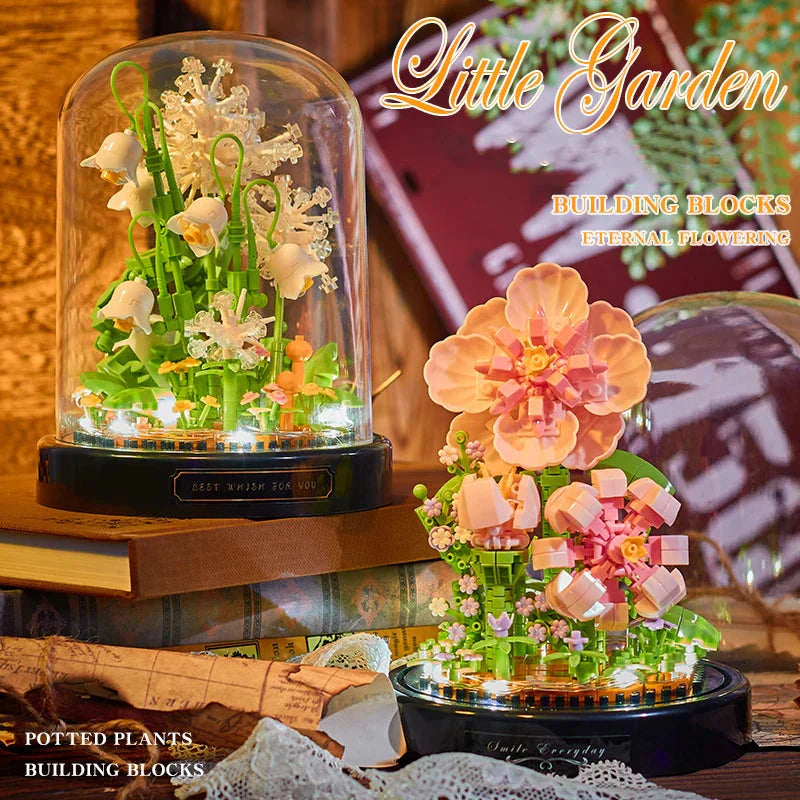 BloomBrick DIY Mikro Blumen Bausteine | Mini Ziegel Puzzle | Heimdekoration & Geschenkidee für Kinder