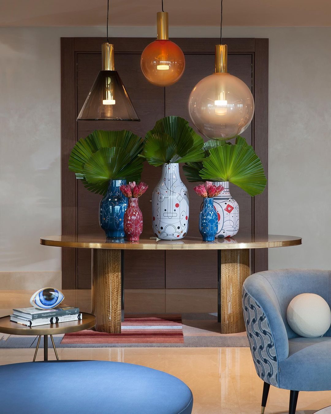 LustraBelle Elegante Pendelleuchte | Design-Kollektion | Rauchglas & Gold | Dimmbar | Moderne Beleuchtung für Zuhause