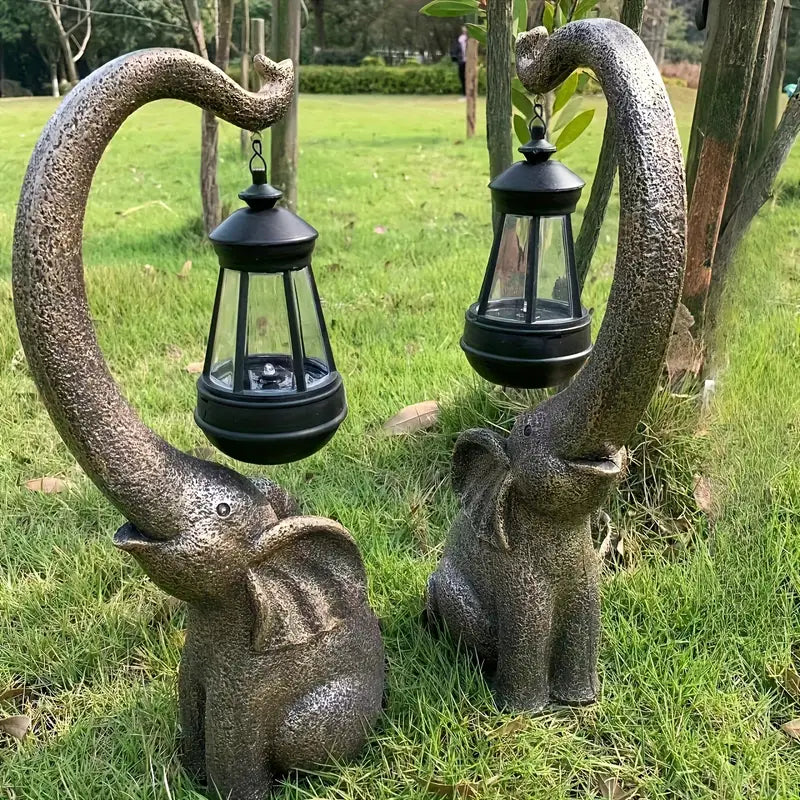 SolarElegance Solar Gartenlampe Enchanted Elephant | Stimmungslicht für Außen | Umweltfreundlich | Garten Deko Lampe