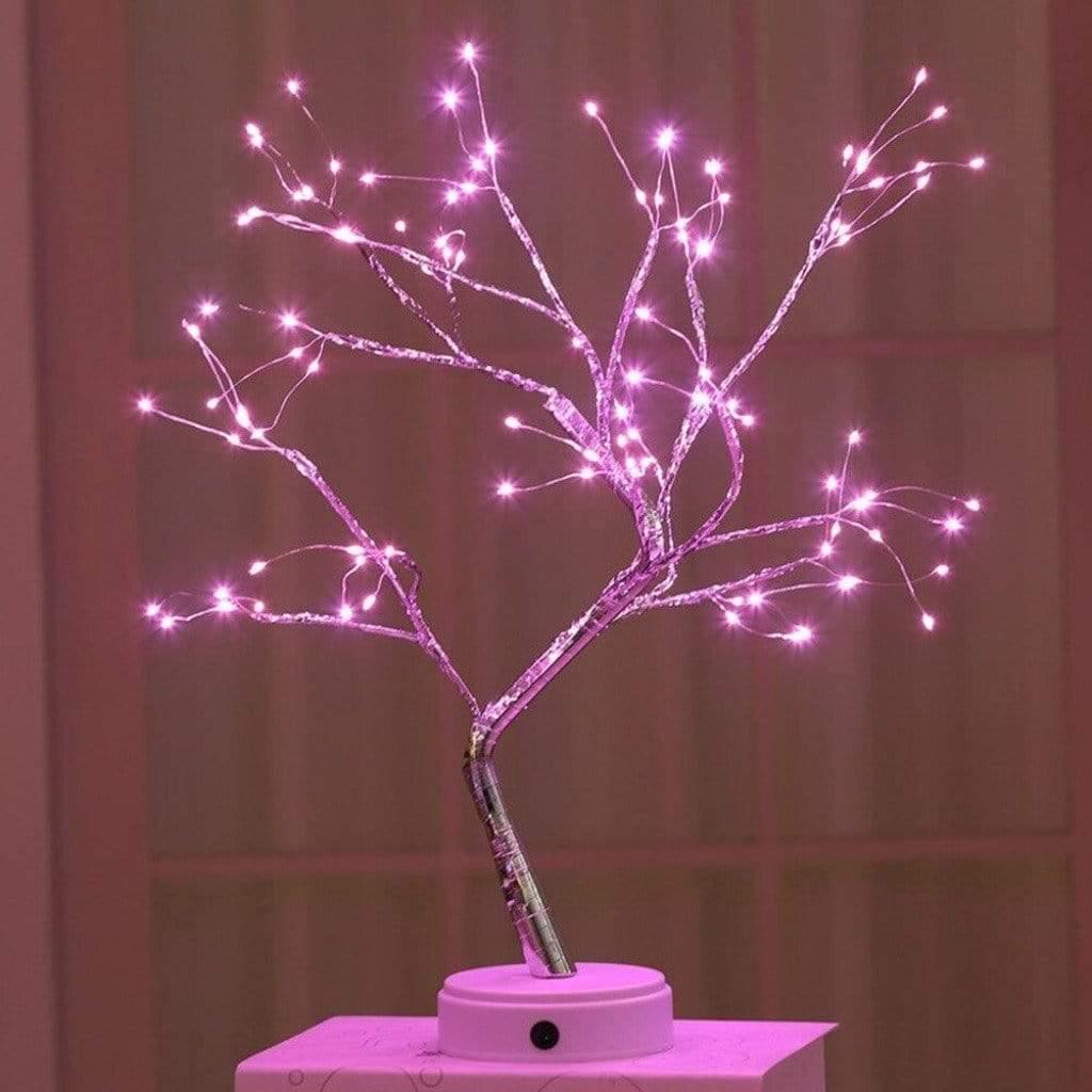 SpiritGlow LED Baum Tischlampe | Magisches Stimmungslicht | Kabellos | Deko für Zuhause