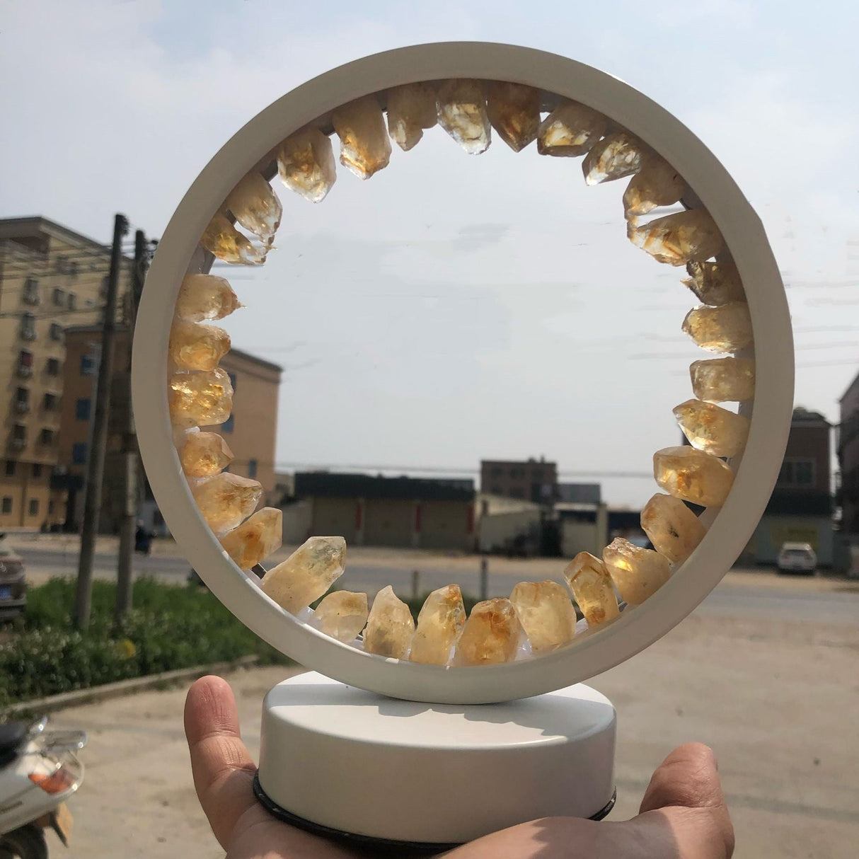 HerbGlo Kristall Nachtlicht | Natürliches LED Tischlicht | Heilkräuter & Stimmungsvolles Design