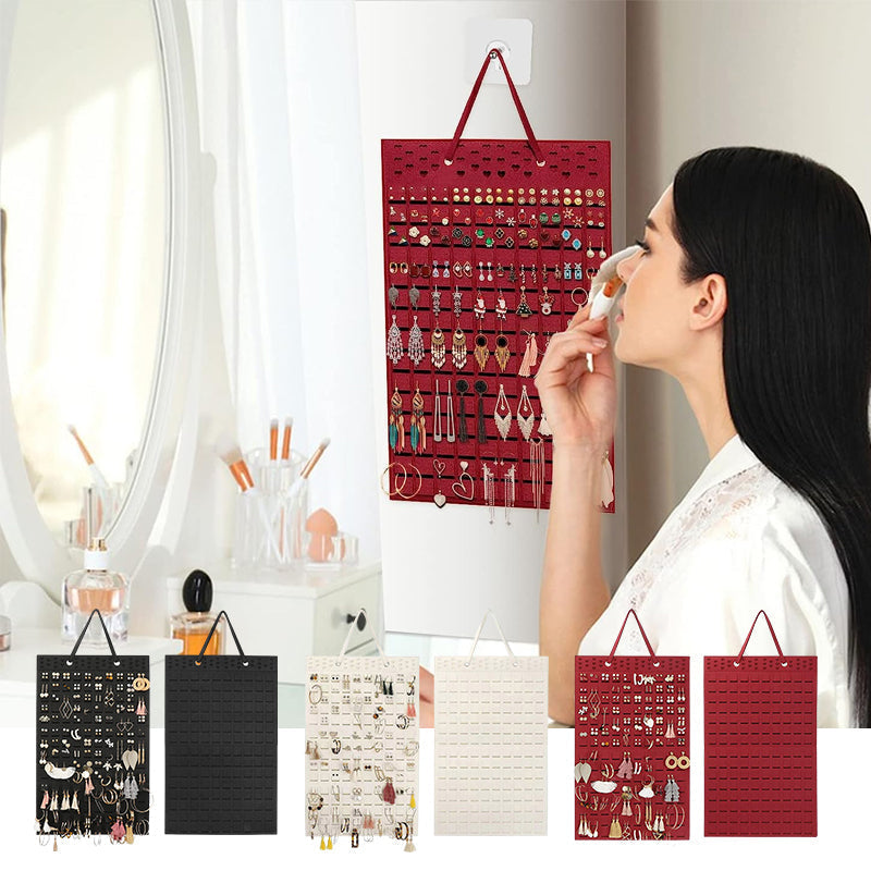OrgaFelt Schmuck Organizer | Hängender Filz Organizer | Platzsparend & Stylisch | Perfekt für Schmuck & Accessoires