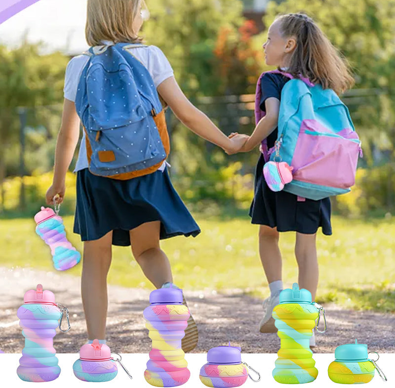 FlexiSip Faltbare Wasserflasche aus Silikon | BPA-frei & Auslaufsicher | Perfekt für Reisen & Sport