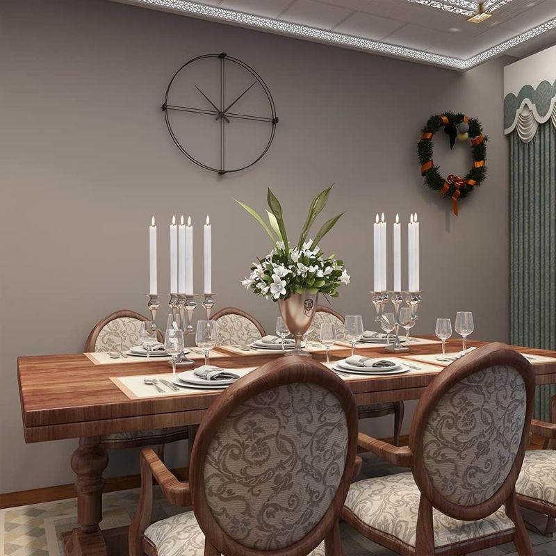 FlareFlick Flammenlose Stabkerzen | LED Flackerlicht | Mit Fernbedienung | Elegante Dekoration für Zuhause