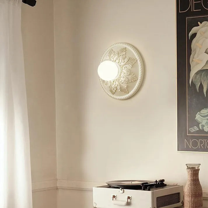 Resiluxe Moderne Wandleuchte Milchkaffee aus Kunstharz | Zeitloses Design | Perfekte Beleuchtung für Zuhause