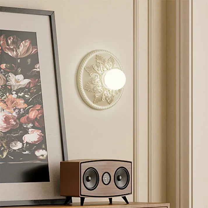 Resiluxe Moderne Wandleuchte Milchkaffee aus Kunstharz | Zeitloses Design | Perfekte Beleuchtung für Zuhause