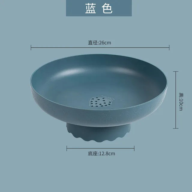 FruitFlow Moderne Obstschale mit Abtropffunktion | Dekorative Küchen-Deko & Tischmittelpunkt | Praktisch & Stilvoll