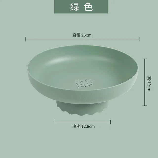 FruitFlow Moderne Obstschale mit Abtropffunktion | Dekorative Küchen-Deko & Tischmittelpunkt | Praktisch & Stilvoll