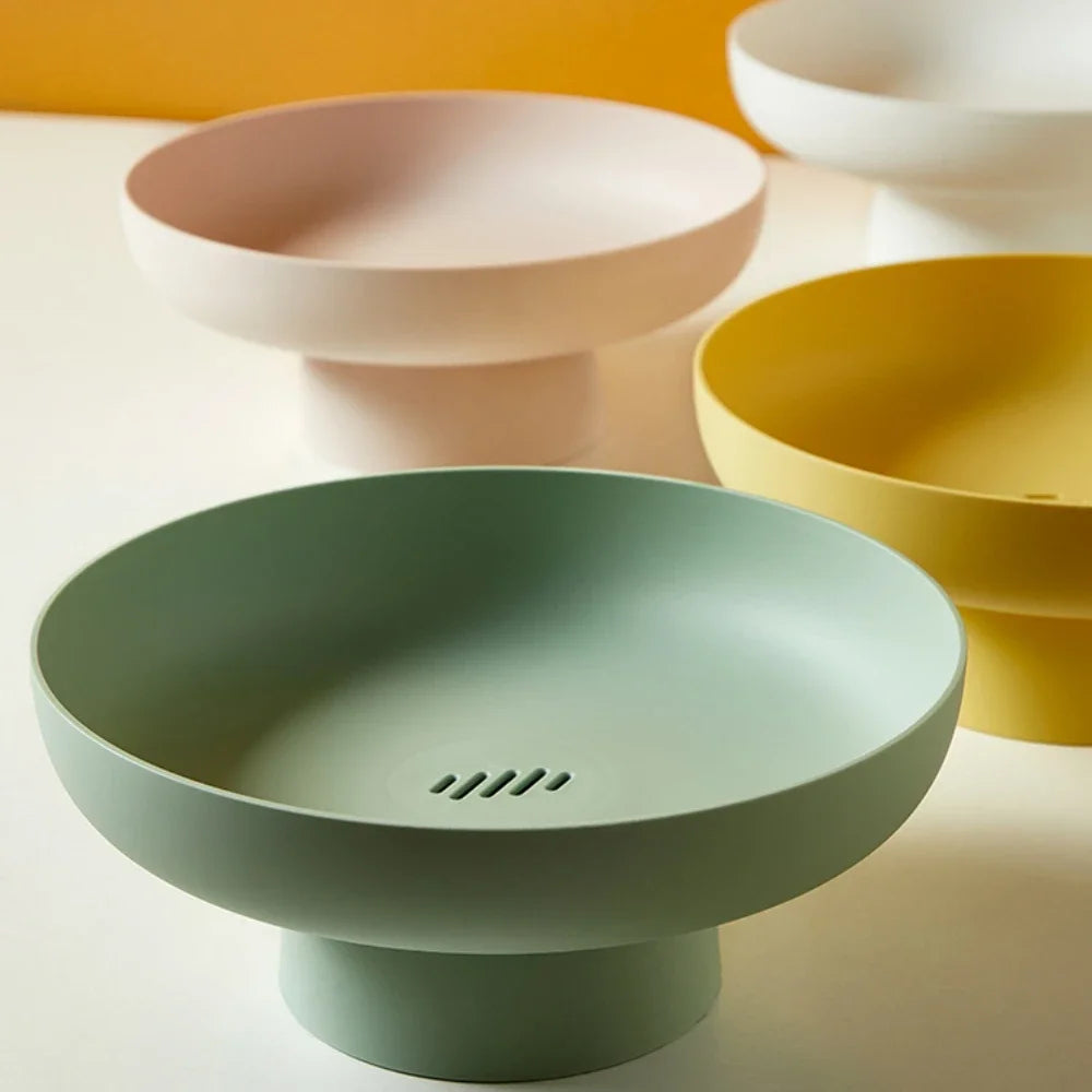 FruitFlow Moderne Obstschale mit Abtropffunktion | Dekorative Küchen-Deko & Tischmittelpunkt | Praktisch & Stilvoll