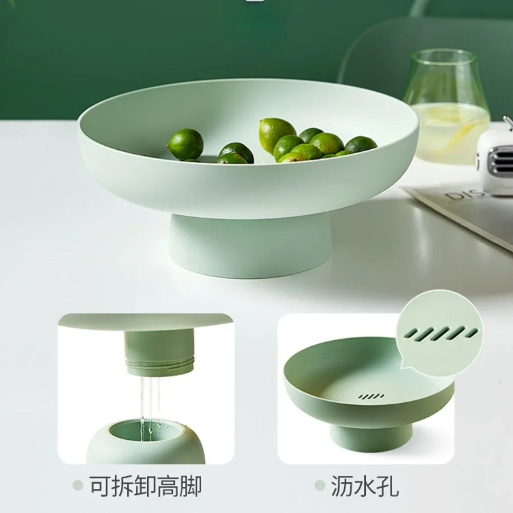 FruitFlow Moderne Obstschale mit Abtropffunktion | Dekorative Küchen-Deko & Tischmittelpunkt | Praktisch & Stilvoll