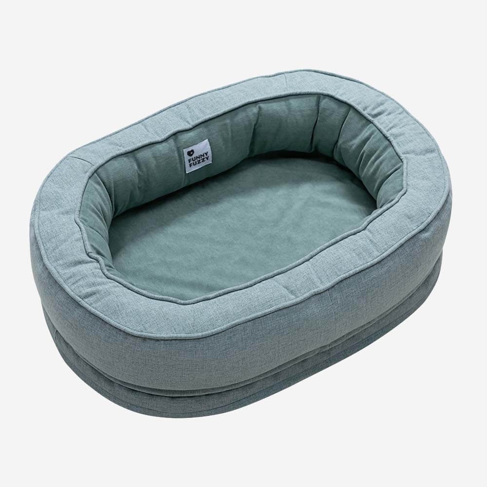 SnuggleNest Orthopädisches Hundebett | Bequemer Donut-Stil | Flauschiges Design für besten Komfort