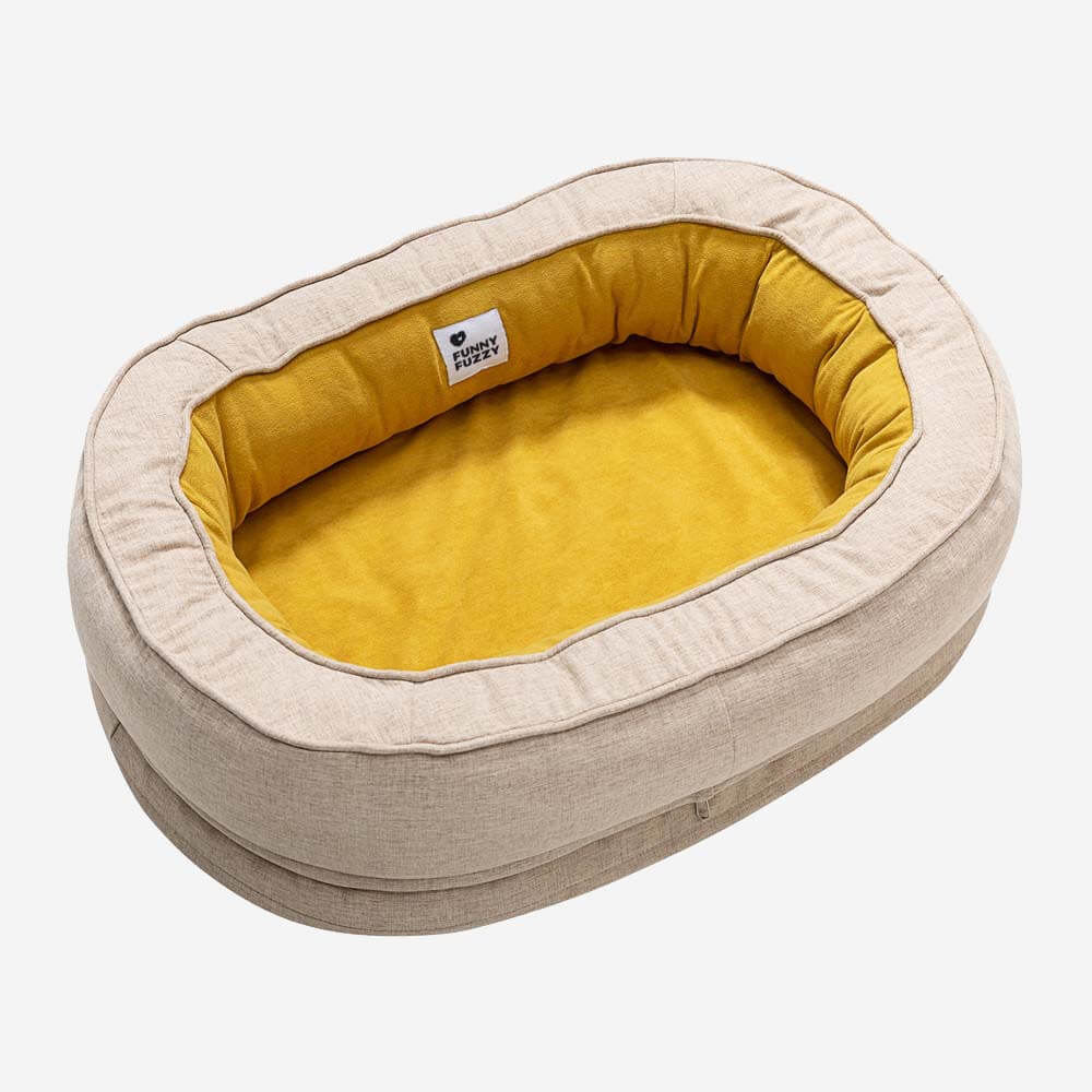 SnuggleNest Orthopädisches Hundebett | Bequemer Donut-Stil | Flauschiges Design für besten Komfort