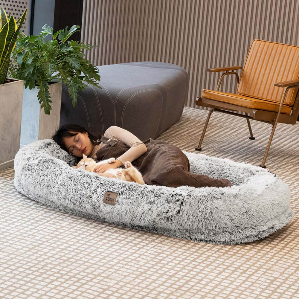 SnuggleNest Orthopädisches Hundebett | Bequemer Donut-Stil | Flauschiges Design für besten Komfort