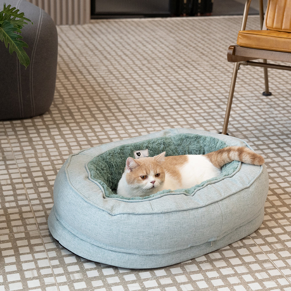 SnuggleNest Orthopädisches Hundebett | Bequemer Donut-Stil | Flauschiges Design für besten Komfort