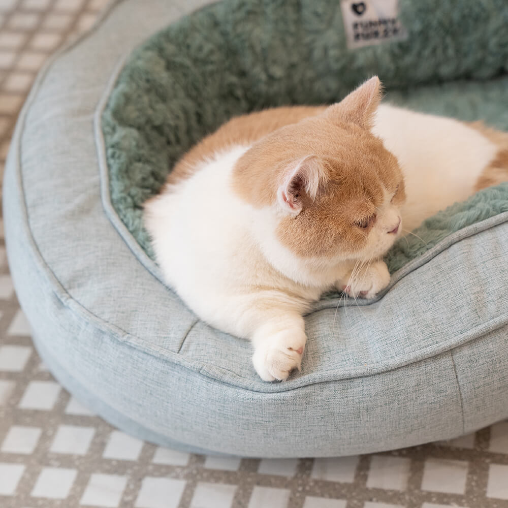 SnuggleNest Orthopädisches Hundebett | Bequemer Donut-Stil | Flauschiges Design für besten Komfort