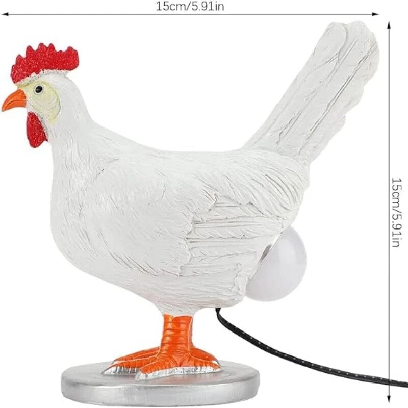 CluckBright Lustige Tischlampe in Huhn-Form | LED Deko-Leuchte für Zuhause