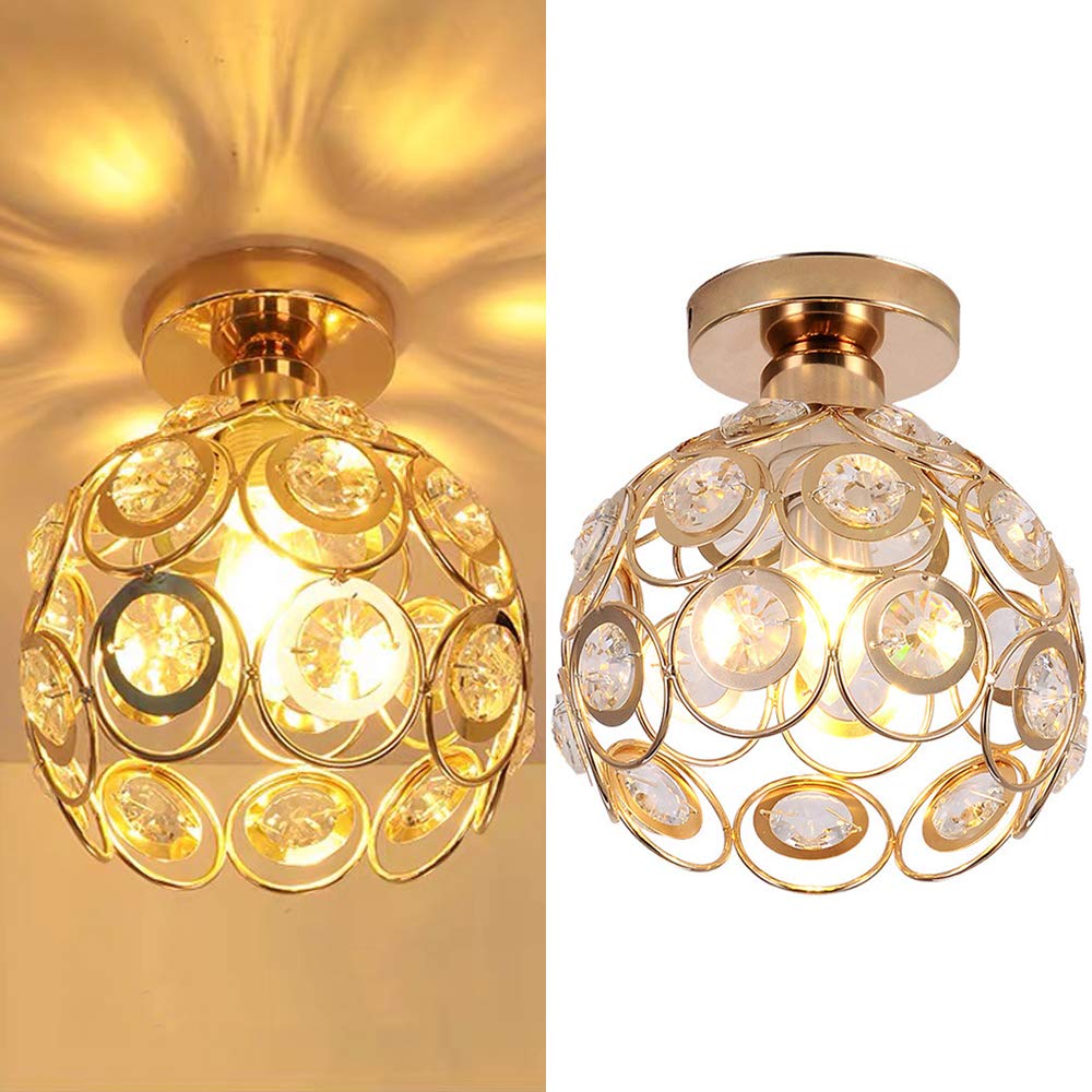 OrnaLux Goldene Luxus Ball Deckenleuchte | Exklusive LED-Beleuchtung | Modern | Elegante Flurbeleuchtung